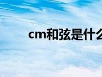 cm和弦是什么和弦（cm和弦按法）