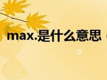 max.是什么意思（车上的max是什么意思）