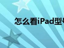 怎么看iPad型号?（怎么看ipad型号）