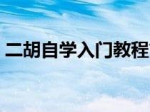 二胡自学入门教程简单（二胡自学入门教程）