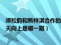 谭松韵和熊梓淇合作的电视剧叫什么名字（谭松韵熊梓淇天天向上是哪一期）