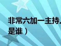 非常六加一主持人2021（非常六加一主持人是谁）