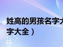 姓高的男孩名字大全属兔简单（姓高的男孩名字大全）