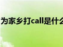 为家乡打call是什么意思（打call是什么意思）