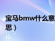 宝马bmw什么意思解释（宝马bmw是什么意思）