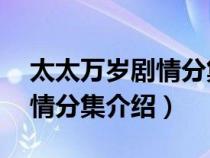 太太万岁剧情分集介绍 电视剧（太太万岁剧情分集介绍）