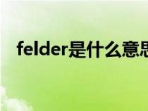 felder是什么意思（felled是什么意思啊）