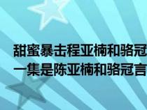 甜蜜暴击程亚楠和骆冠言第一次见面是第几集（甜蜜暴击哪一集是陈亚楠和骆冠言比武的）