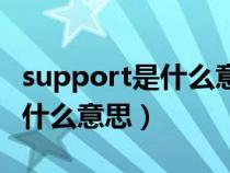 support是什么意思中文翻译成（support是什么意思）