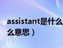 assistant是什么意思怎么读（assistant是什么意思）