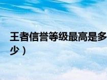 王者信誉等级最高是多少级（王者荣耀的信誉等级最高是多少）