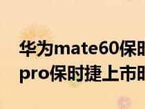 华为mate60保时捷上市时间（华为mate30pro保时捷上市时间）