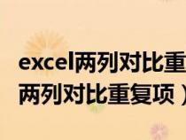 excel两列对比重复项并提取差异数据（excel两列对比重复项）