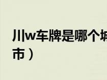 川w车牌是哪个城市的（川w车牌属于哪个城市）