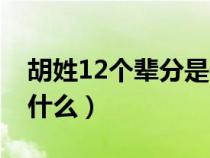 胡姓12个辈分是什么世家（胡姓12个辈分是什么）