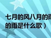 七月的风八月的雨是什么歌曲（七月的风八月的雨是什么歌）