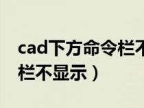 cad下方命令栏不显示命令（cad下面的命令栏不显示）