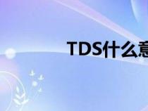 TDS什么意思（td什么意思）