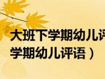 大班下学期幼儿评语大全祝升学快乐（大班下学期幼儿评语）