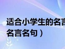 适合小学生的名言名句有哪些（适合小学生的名言名句）