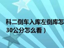 科二倒车入库左倒库怎么看点打方向盘（科目二左倒车入库30公分怎么看）