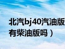 北汽bj40汽油版好还是柴油版好（北汽bj40有柴油版吗）