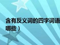 含有反义词的四字词语有哪些呢（含有反义词的四字词语有哪些）