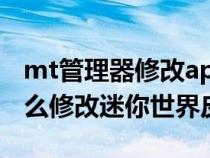 mt管理器修改app图标和名字（mt管理器怎么修改迷你世界皮肤）