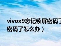 vivox9忘记锁屏密码了怎么办怎么刷机（vivox9忘记锁屏密码了怎么办）