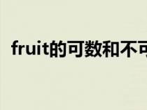 fruit的可数和不可数（fruit是可数名词吗）