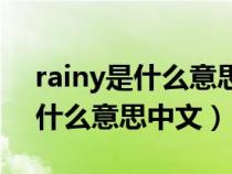 rainy是什么意思中文翻译文翻译（rainy是什么意思中文）