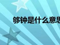 够钟是什么意思啊（够钟是什么意思）