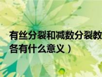 有丝分裂和减数分裂教案（有丝分裂和减数分裂在遗传学上各有什么意义）