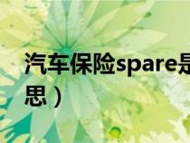 汽车保险spare是什么意思（spare是什么意思）