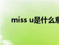 miss u是什么意思（miss是什么意思）