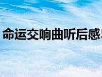 命运交响曲听后感50字（命运交响曲听后感）