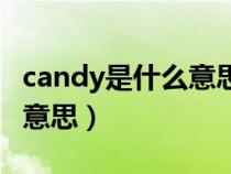 candy是什么意思翻译成中文（candy是什么意思）