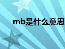 mb是什么意思网络（mb是什么意思）