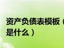 资产负债表模板（资产负债表水平分析的内容是什么）