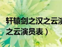 轩辕剑之汉之云演员表多鹏剧照（轩辕剑之汉之云演员表）