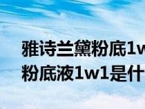 雅诗兰黛粉底1w1和1w2的区别（雅诗兰黛粉底液1w1是什么色号）