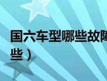 国六车型哪些故障码是正常的（国六车型有哪些）