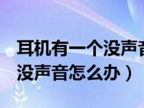 耳机有一个没声音怎么办oppo（耳机有一个没声音怎么办）