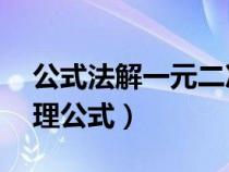 公式法解一元二次方程题30道（积分中值定理公式）