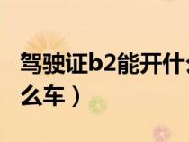 驾驶证b2能开什么车型（b1b2驾驶证能开什么车）