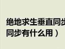 绝地求生垂直同步有什么用处（绝地求生垂直同步有什么用）