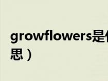 growflowers是什么意思（flowers是什么意思）