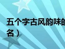 五个字古风韵味的网名（七个字古风韵味的网名）