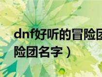 dnf好听的冒险团名字有哪些（dnf好听的冒险团名字）