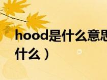 hood是什么意思中文翻译成（hood意思是什么）